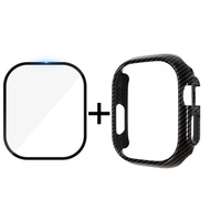 Tempered Glass+ Bumper Case SET for iWatch 8 Pro Ultra 49mm Anti-Scratch Sensitive Screen Protector +PC Shell Case for iWatch 8 Pro
