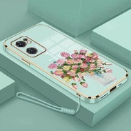 Casing OPPO A58 OPPO A78 5G OPPO A37 neo 9 OPPO F1S OPPO A59oppo A54 Oppo A5 2020 Oppo A53 2020 OPPO A83/A1 Phone Case flowers Silicone pretty Phone Case Send Lanyard