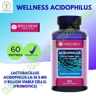 Wellness Acidophilus 60 Capsules Lactobacillus Acidophilus Probiotic Probiotics