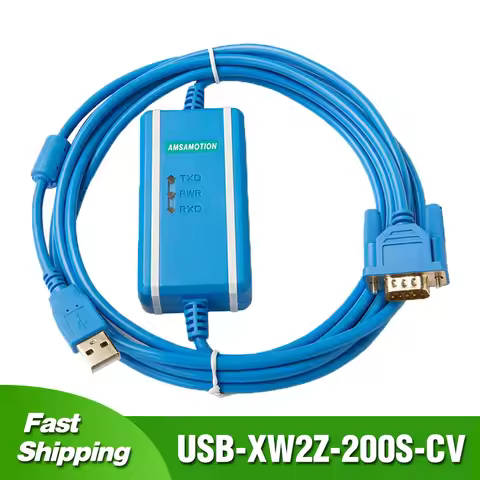 USB-XW2Z-200S-CV Programming Cable for Omron CQM1H C200HE CPM2C CJ1M /HG/HS/HX/CJ/CS Series PLC Data