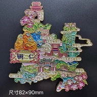 **Ready to Ship | Tongren City Map Metal Fridge Magnet, Copper Grand Canyon & Ancient Town Souvenir,