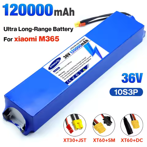 2026 36V 120000mAh 36v Electric Scooter Battery Pack 18650 Lithium Battery Pack 36V Battery Scooter 