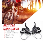 1 Pair Gear Shifter Bicycle Derailleur MTB Bicycle 3×7 Brake Shifter Trigger Brake Gear Basikal