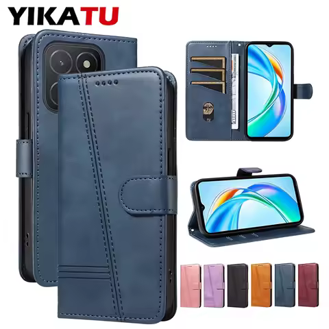 Skin Friendly Magnetic Flip Wallet Phone Case For Huawei P10 P20 Lite P30 Pro Honor 20 7A 7C 8A 8S L