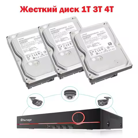 Techage H.265 8CH PoE NVR CCTV Security Surveillance Kits for PoE IP NVR 1TB 3TB 4TB NVR Набор ручны