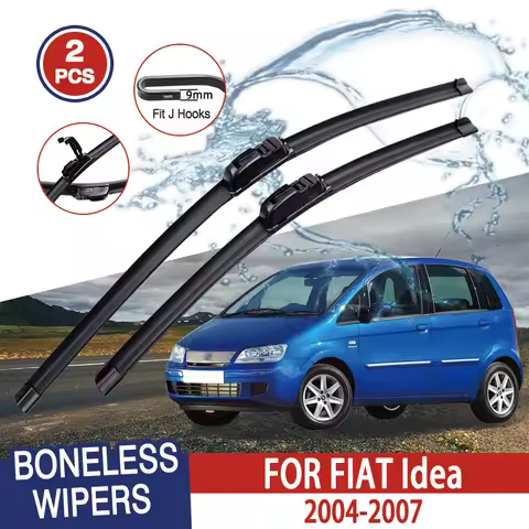 For FIAT Idea 2004-2007 Car Windshield Wiper U-type Soft Rubber Frameless Bracketless Car Wipers 22"