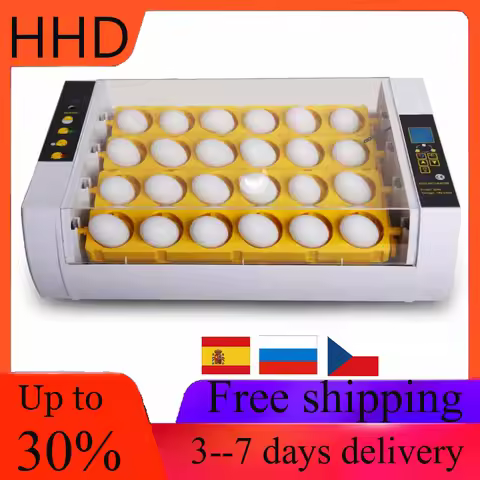 HHD Fully Automatic Incubator Hatching 24 Eggs Brooder High Hatching Rate Chicken Eggs Hatchery Mach