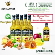 5 FREE 1【HALAL】Purigene Puri Gold Turmeric Juice 750ml | 750ml 5 FREE 1 Purigene GOLD 450ML 黄金姜醋蜜汁 5