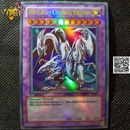 [HCM]Card yugioh Blue Eyes Ultimate Dragon Rồng trắng mắt xanh 3 đầu c&oacute tem bạc phản quang L&a