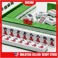 Bossku 144 Tiles Mahjong Majong Set Mahjong Set 4 Players Seasid Permainan 4 Pemain Set 144张 麻將牌