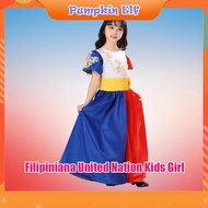 Kid Girl Philippines Traditional Dress for Buwan ng Wika Festival Costume For Halloween Christmas