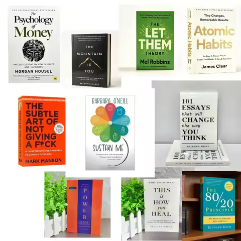 Popular English Self Improvement Books : Atomic Habits/The Psychology of Money/The Mountain Is You/T