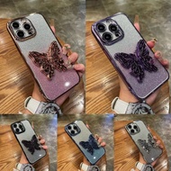casing OPPO A94 4G Reno5F A52 A92 A38 4G A55 4G A57 5G 2020 A77 5G A78 5G A60 Butterfly stand glitte