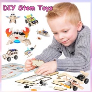 Children DIY Wooden Electric Science Experiment Kit Science Educational Toy Assemble Puzzle Toy Gift