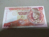 rm10 jaffar Hussein banknote siri 6 sixth series 6th Wang kertas duit lama bank negara Malaysia bnm antique