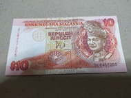 rm10 jaffar Hussein banknote siri 6 sixth series 6th Wang kertas duit lama bank negara Malaysia bnm 