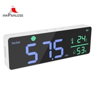 DM1306D Digital Decibel Sound Meter Smart Wall Mounted Noise Detector 30-130DB Temperature and Humid