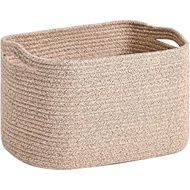 Woven Cotton Rope Storage Basket for Organizing, Cute Decorative Baskets for Gifts Empty, Organizer 