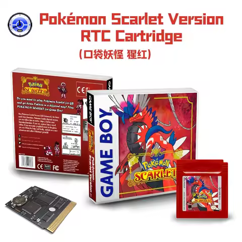 GBC RTC Pokémon Clock Game Card GBC Pokémon Series , Cubic Crystal , Gold 97 Reset Edition , US Vers