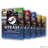 ◙✼☂Steam Wallet Top Up Code Malaysia Ringgit RM5, RM8, RM10, RM16, RM20, RM24