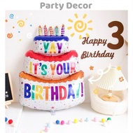 Large birthday cake balloon 80cm high for children's birthday decoration