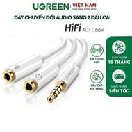 Genuine Ugreen 10789 3.5mm headphone to Mic & Separate speaker conversion cable with gold-plated cab