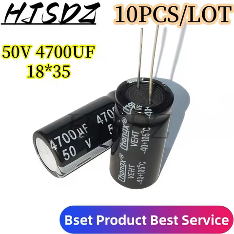 10PCS/LOT 50v4700uf 4700uf50v 18*35 50v 4700uf 18x35 Electro Electrolytic capacitor