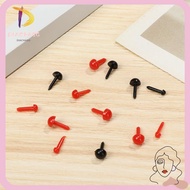 DIACHASG 100pcs/bag Stuffed Doll Eyes Mini Safety Round Nose 3mm/4mm/5mm/6mm Animals Noses Accessori