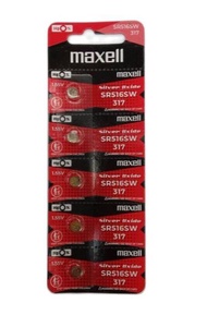 Maxell SR516SW- Silver Oxide Micro Battery (5 Pcs)