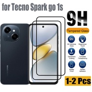 1-2 Pcs Tecno Spark Go 1S Full Cover Tempered Glass Screen Protector For Tecno Spark 30C 20C 10 10C 