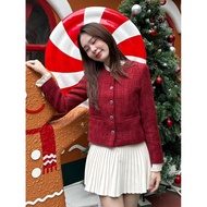 Women's evening gown, Tweed evening gown with shoulder pads designed with 2 layers of Hally Tweed ev