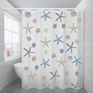 Xinxuan Bathroom curtain without punching set, bathroom waterproof curtain, bathroom partition curtain, shower door curtain, waterproof and mold resistant hanging curtain