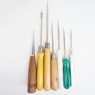 Ready Stock Invoice Perforated Awl Straight Awl Sewing Wooden Handle Awl Shoe Repair Tool Shoe Repai