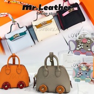 [Mr. Leather] mini Small Bag Pendant Cute Charm Waste h Home Protection Bowling Car Wheel Wallet Ear