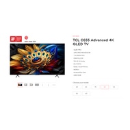 TCL [2024] 65inch C655 65C655  Advanced 4K QLED TV DLG 120Hz , Dolby Vision Atmos, HDR10+