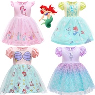 Disney Baju Baby Girl Kids Mermaid Costume Ariel Dress Little Girl Carnival Birthday Party Fancy Cos