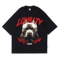 Mnst | Kaos T-shirt Oversize | Black | Loyalty