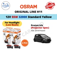 OSRAM Original Line H11 Halogen Low Beam Headlamp Bulb 2pcs 12V 55W Mentol Depan for Proton Iriz Pro