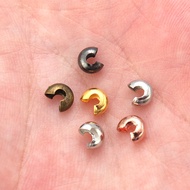 100pcs Open Crimp Beads Covers Crimp End Beads Stopper Space