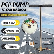 6000psi 4500psi PCP Pump portable air pump bicycle pump pam tayar basikal 3 stage for SUBA Tank 30mp