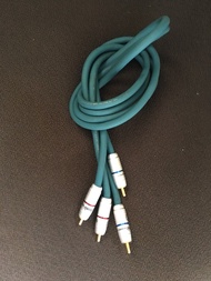 90%新 OSONIC 24k gold plate non-magnetic 日本製造 RCA 蓮花插頭 PLUG 配 美國製造 AudioQuest Turquoise x 2 HyperLitz