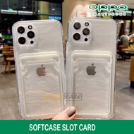 Softcase Slot Kartu Oppo Case Slot Card Casing Slot Photocard Case bening A15 A16 A16K A52/A92 A53 A54 A17 A17K A1K A31 A3S A5 A55 A57 2022 A5S A74 4G A76 4G F11 PRO RENO 5F RENO 7Z 5G RENO 8T 4G/5G RENO4 RENO6 4G/5G RENO7 4G RENO7 5G RENO 8 5G