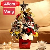 Trang trí noel Cây thông cao 45CM kèm đèn MẪU B45 FULL PHỤ KIỆN ( GIÁ 1 CÂY)