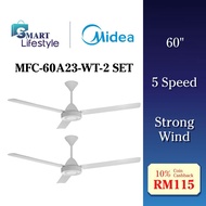 Midea 60" Ceiling Fan 5 Speed MFC-60A23-WT (2 SET) / MFC-60A23-BK (2SET)