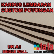 Cardboard or Cardboard Sheet Corrugated Sheet Single Wall Size A1 (59.4x84.1)cm