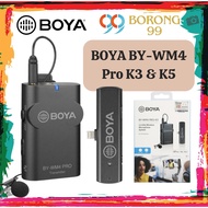 BOYA BY-WM4 PRO-K3 & K5 Digital Wireless Omni Lavalier Microphone System for Lightning iOS / Android