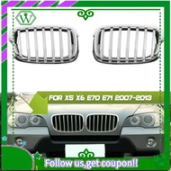 AC34-Car Front Bumper Hood Kidney Grille 51137307600 51137307599 For BMW X5 E70 X6 E71 E72 2009-2011