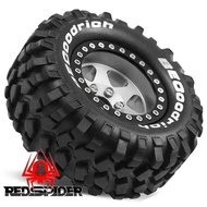 4Pcs 95Mm Metal 1.9" Deep Dish Beadlock Wheel Rim Tire Set For 1/10 RC Crawler Car MJX H12y R260