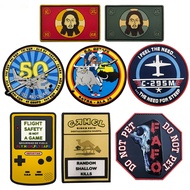 Funny PVC Rubber Hook Loop Patch Set Aviation Gameboy Camel Design For Backpacks Hats Jackets Outdoo