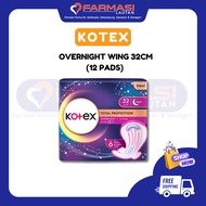 KOTEX OVERNIGHT WING 32CM (12 PADS)